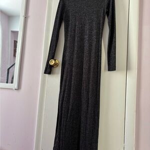 Zara Charcoal Long Sleeve Dress